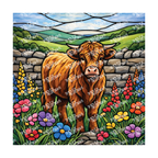 PatternPly® Transparent Animals and Wildlife Volume 1 Highland Cows 17 art scene artwork