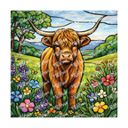 PatternPly® Transparent Animals and Wildlife Volume 1 Highland Cows 19 art scene artwork