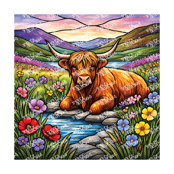 PatternPly® Transparent Animals and Wildlife Volume 1 Highland Cows  1
