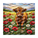 PatternPly® Transparent Animals and Wildlife Volume 1 Highland Cows 20 art scene artwork