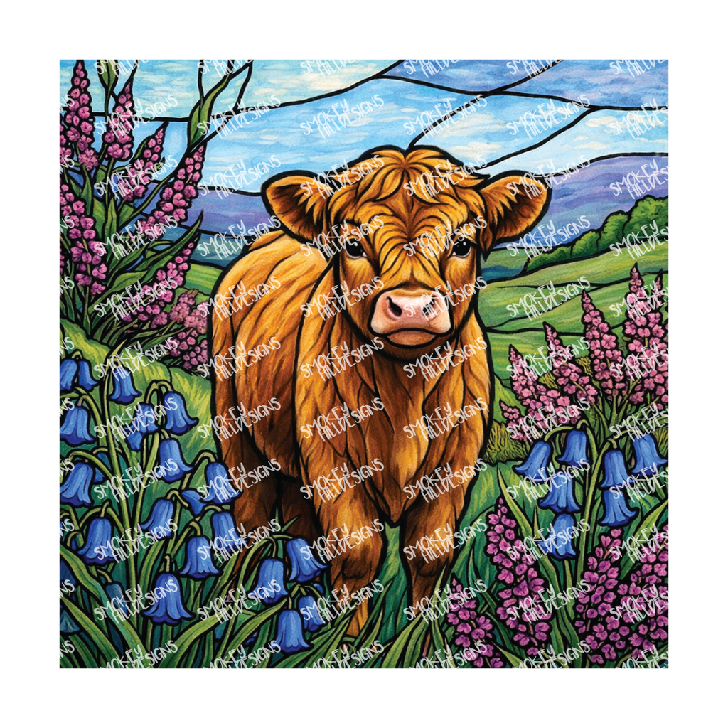PatternPly® Transparent Animals and Wildlife Volume 1 Highland Cows 21 art scene artwork