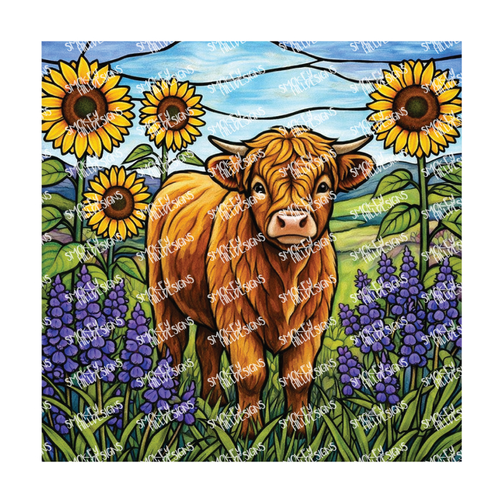 PatternPly® Transparent Animals and Wildlife Volume 1 Highland Cows 22 art scene artwork