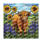 PatternPly® Transparent Animals and Wildlife Volume 1 Highland Cows 22 art scene artwork
