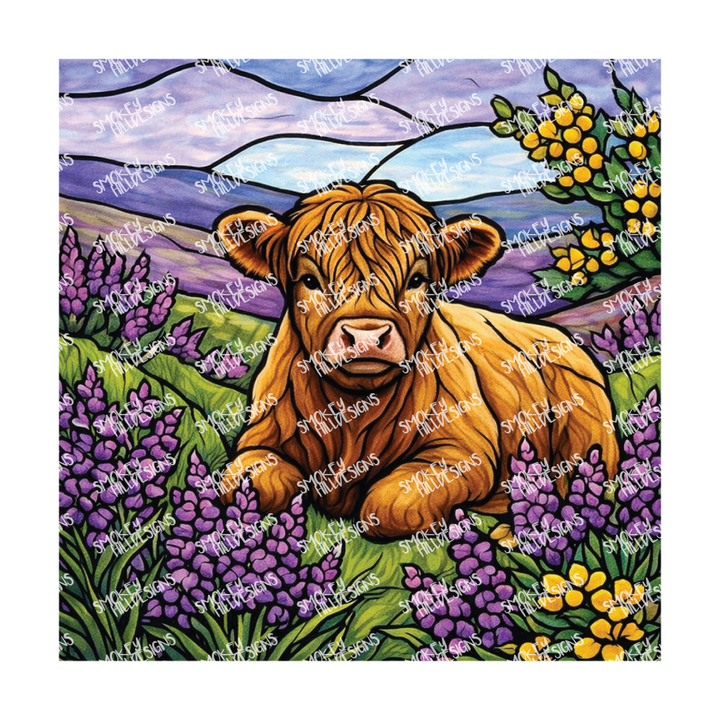 PatternPly® Transparent Animals and Wildlife Volume 1 Highland Cows 24 art scene artwork