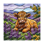 PatternPly® Transparent Animals and Wildlife Volume 1 Highland Cows 24 art scene artwork