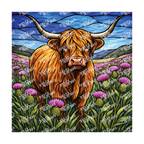 PatternPly® Transparent Animals and Wildlife Volume 1 Highland Cows 27 art scene artwork