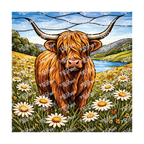PatternPly® Transparent Animals and Wildlife Volume 1 Highland Cows 28 art scene artwork