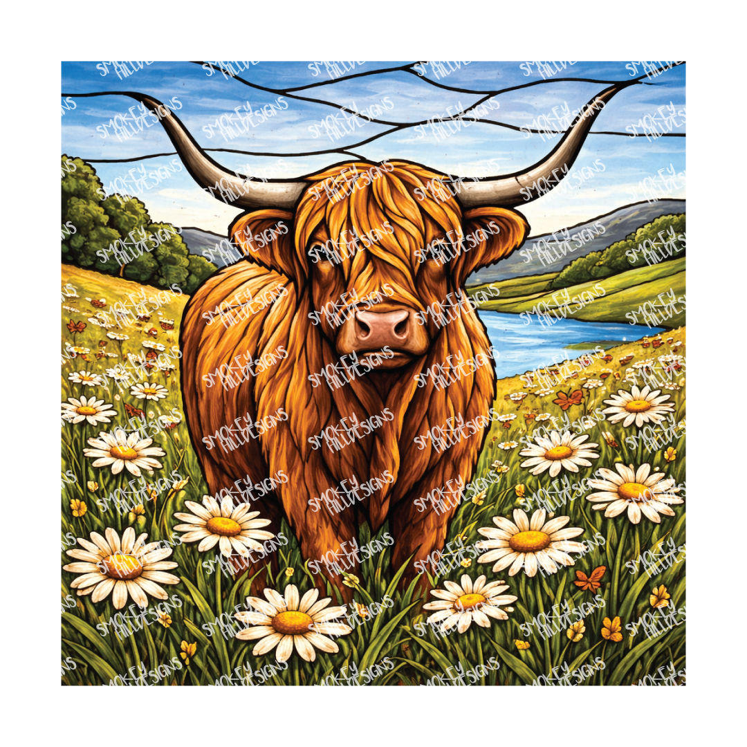PatternPly® Transparent Animals and Wildlife Volume 1 Highland Cows 28 art scene artwork