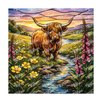 PatternPly® Transparent Animals and Wildlife Volume 1 Highland Cows 29 art scene artwork