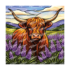 PatternPly® Transparent Animals and Wildlife Volume 1 Highland Cows 2 art scene artwork