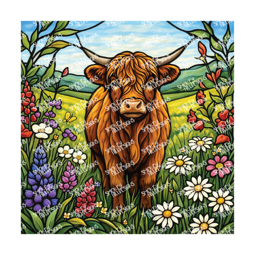 PatternPly® Transparent Animals and Wildlife Volume 1 Highland Cows 30 art scene artwork