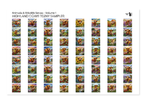 PatternPly® Full Coverage Animal Series Volume 1 Highland Cows Teeny Sampler: sampler sheet of small art scene designs