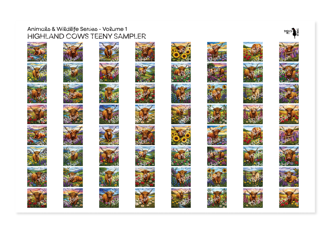 PatternPly® Full Coverage Animals and Wildlife Volume 3 Farm Animals Teeny Sampler Teeny Sampler