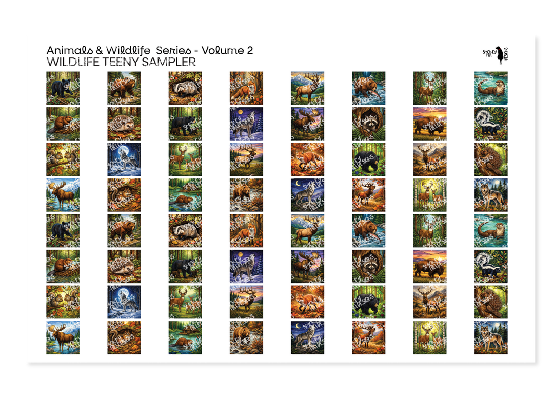 PatternPly® Transparent Animal Series Volume 1 Highland Cows Teeny Sampler Teeny Sampler