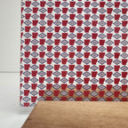 PatternPly® Scattered Arkansas State Outline and Flag sheet showing the pattern
