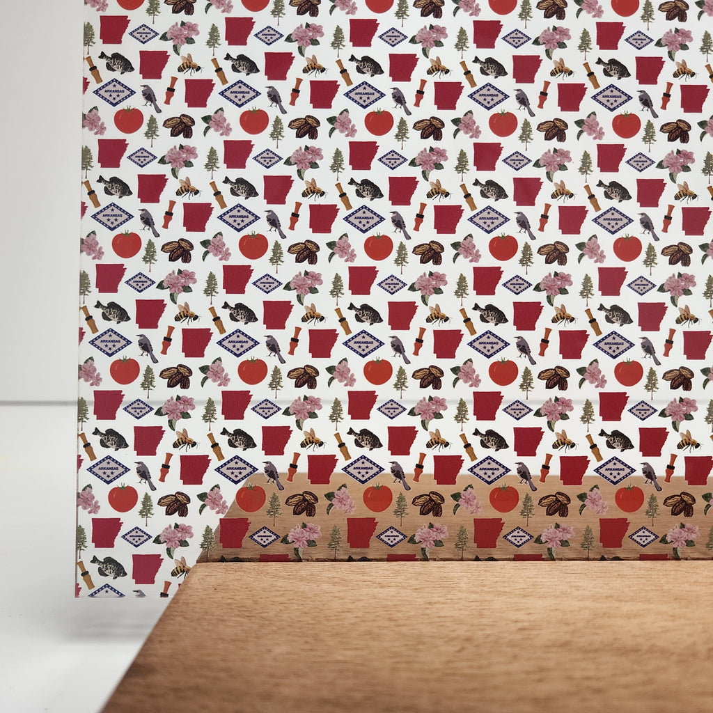 PatternPly® Scattered Arkansas Icons sheet showing the pattern