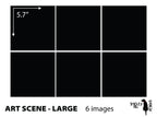Art scene size template: Large, 6 images of 5.7 in on one sheet