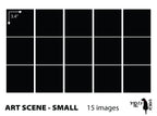 Art scene size template: Small, 15 images of 3.4 in on one sheet