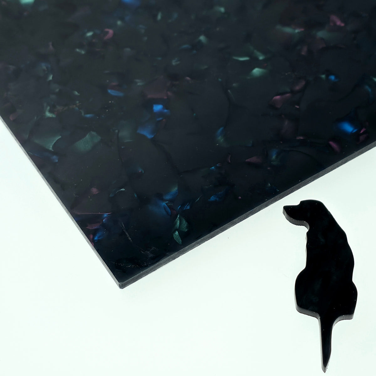 Aurora Black Planetary Pearl acrylic sheet