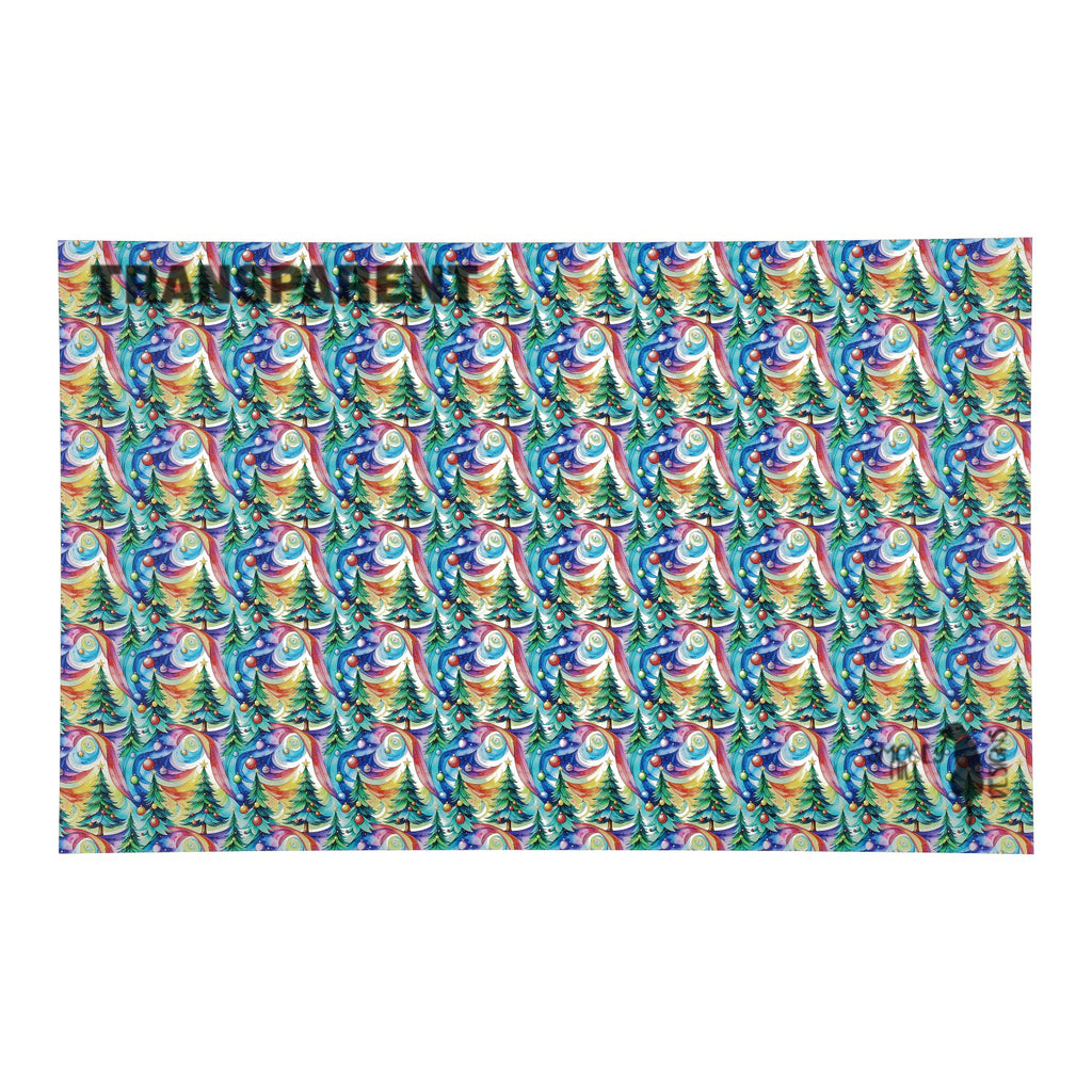 PatternPly® Transparent Aurora Pines LARGE sheet showing the pattern