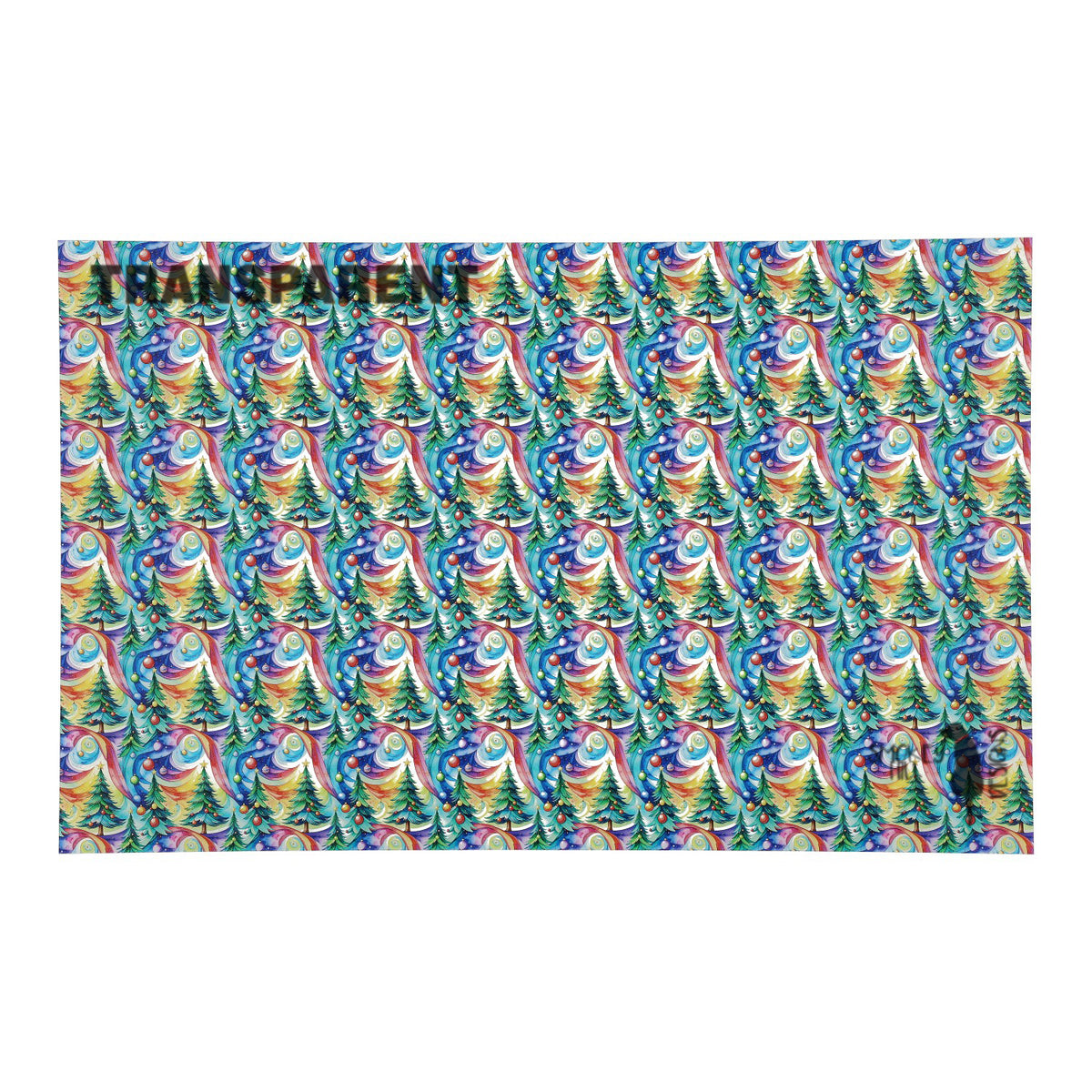 PatternPly® Transparent Aurora Pines LARGE sheet showing the pattern