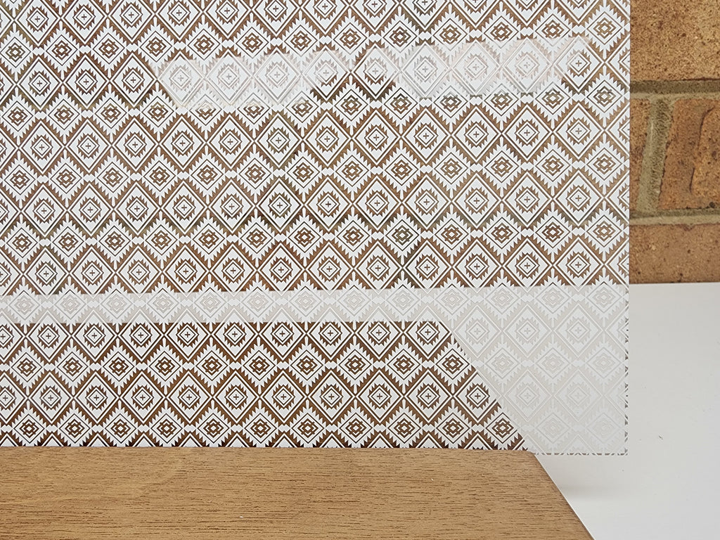 PatternPly® Scattered Aztec WHITE sheet showing the pattern
