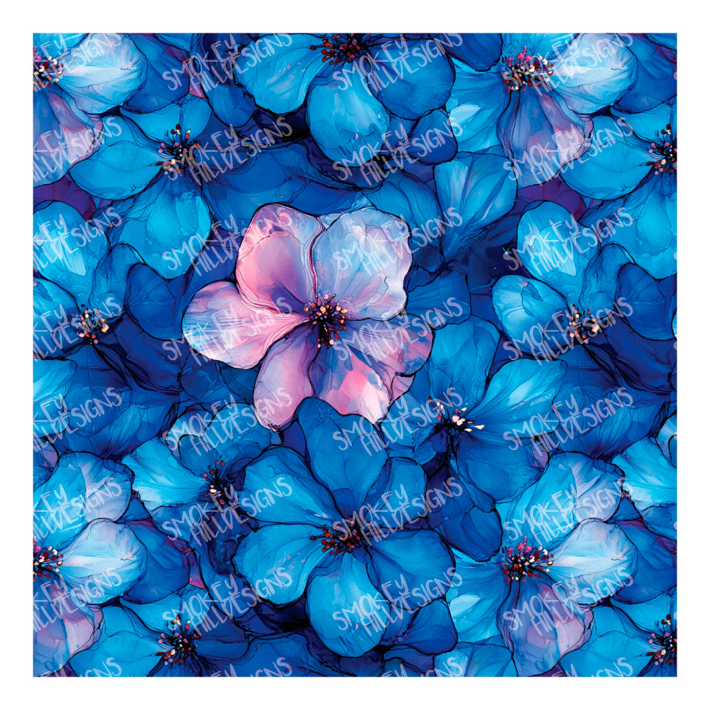 PatternPly® Transparent Azure Garden sheet showing the pattern