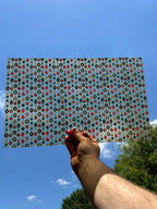 PatternPly® Transparent Retro Christmas Decorations sheet showing the pattern