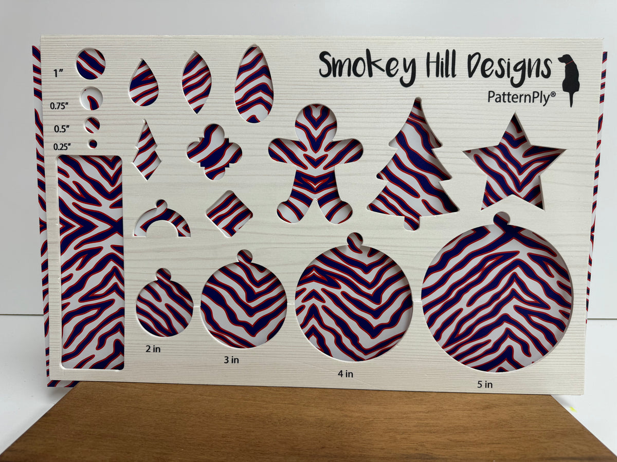 PatternPly® Full Coverage Mini Red White Blue Zebra product photo 2
