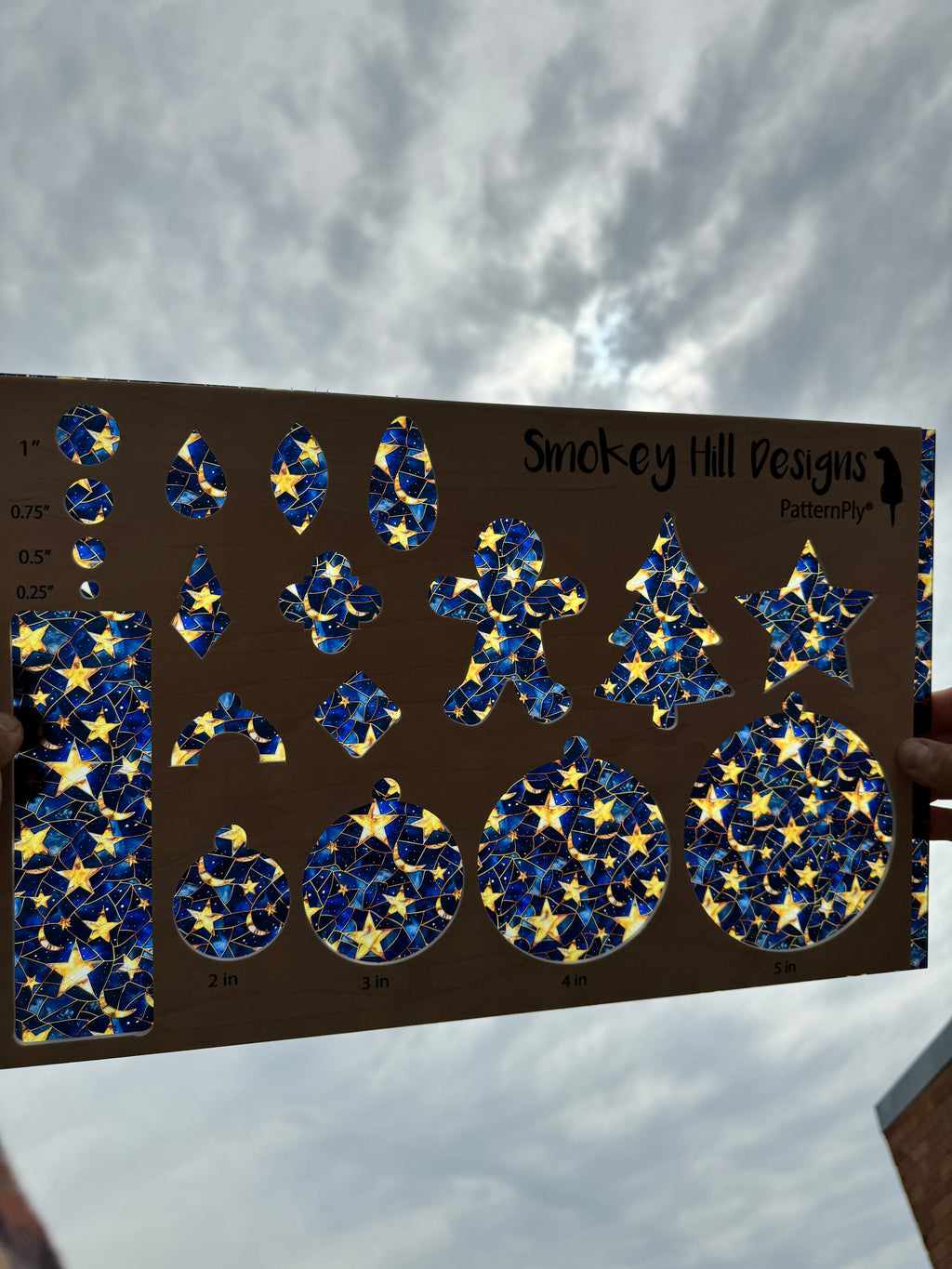 PatternPly® Transparent Stained Glass Moon and Stars product photo 2