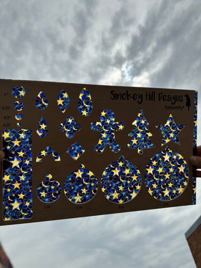 PatternPly® Acrylic Transparent Stained Glass Moon and Stars