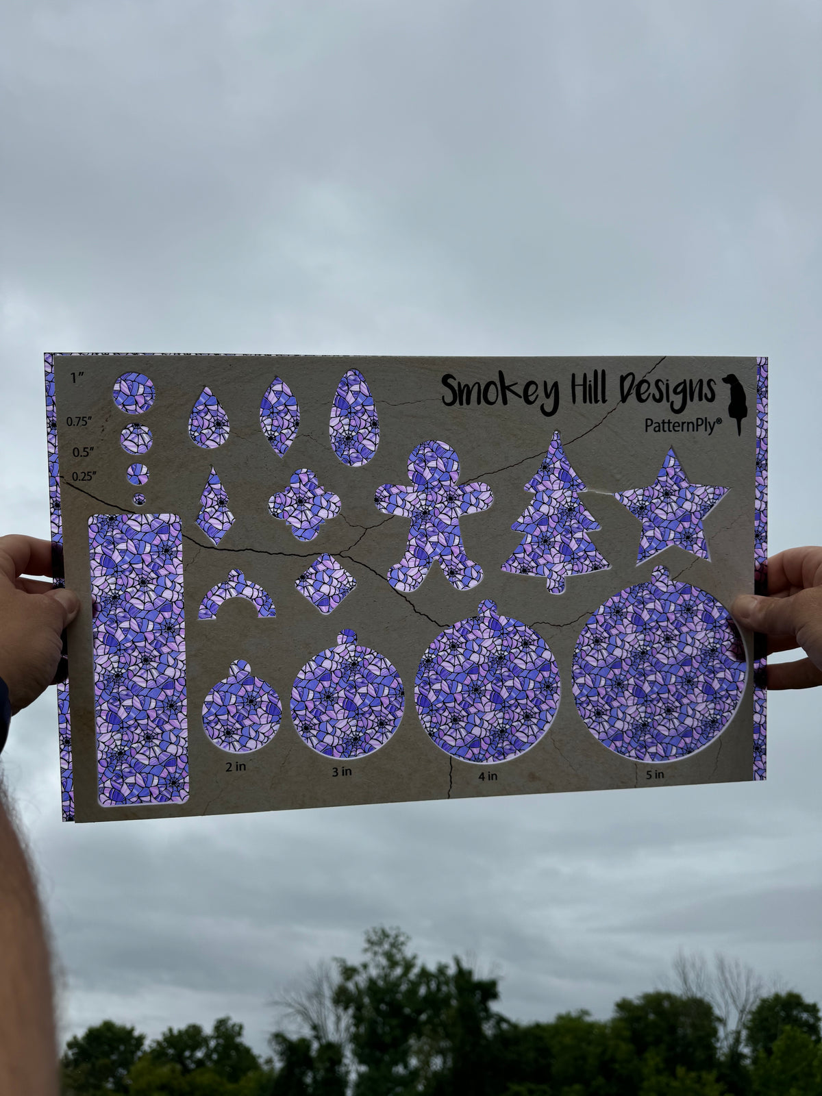 PatternPly® Transparent Purple Stained Glass Spiderwebs product photo 2