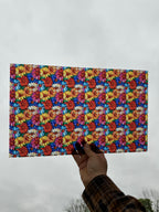 PatternPly® Transparent Stained Glass Gerber Daisies sheet showing the pattern