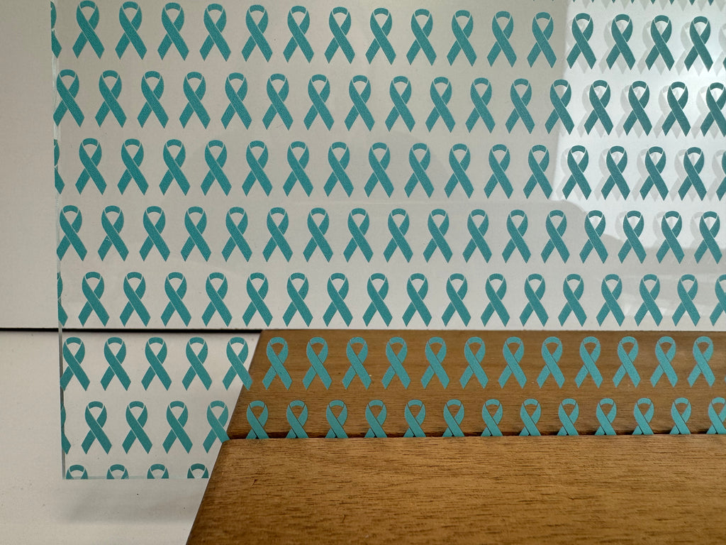 PatternPly® Scattered Turquoise Ribbons sheet showing the pattern