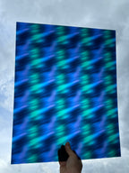 PatternPly® 19x24" Transparent Northern Lights Blur Original Scale sheet showing the pattern