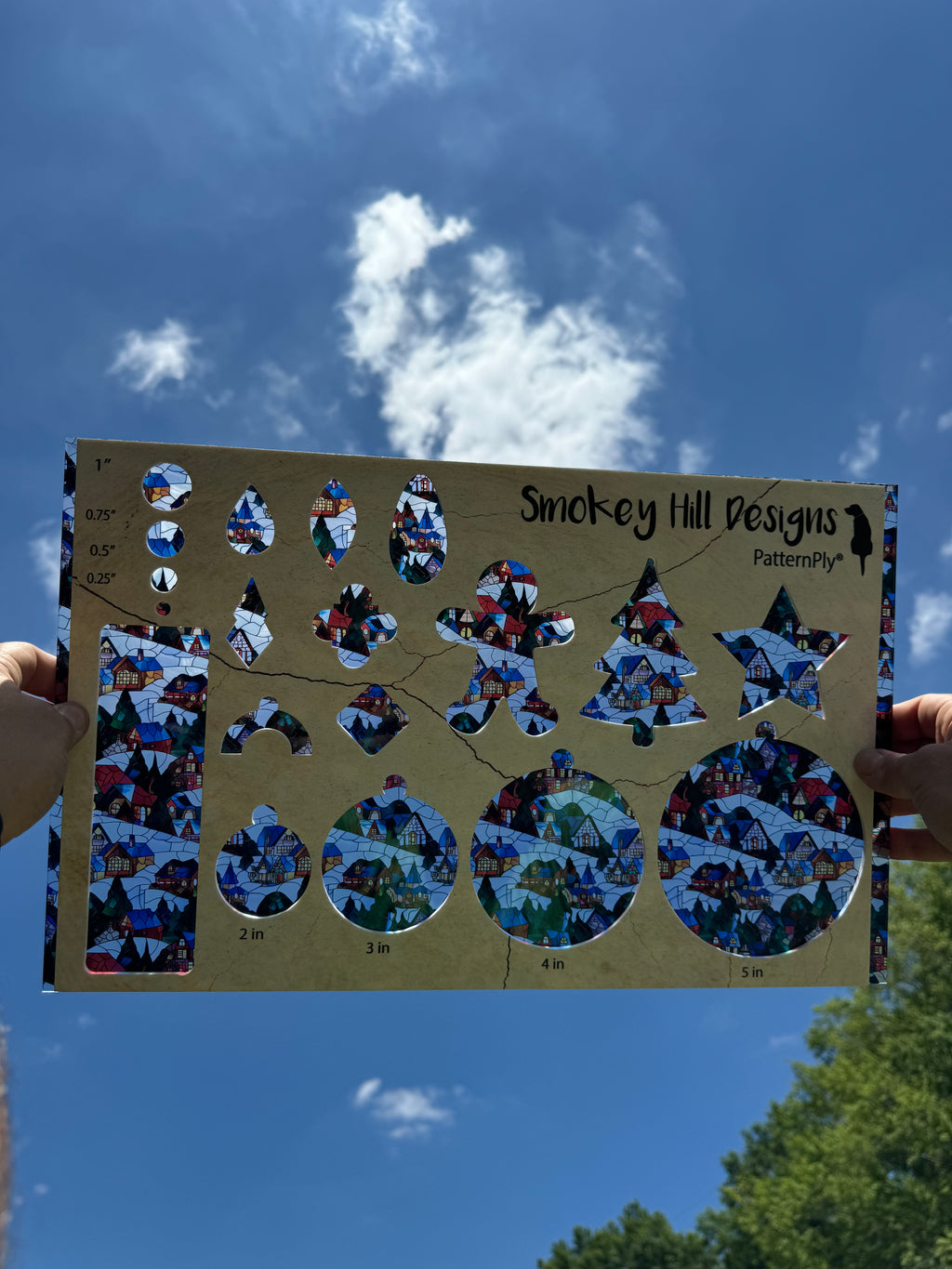 PatternPly® Transparent Stained Glass Snowy Village product photo 2
