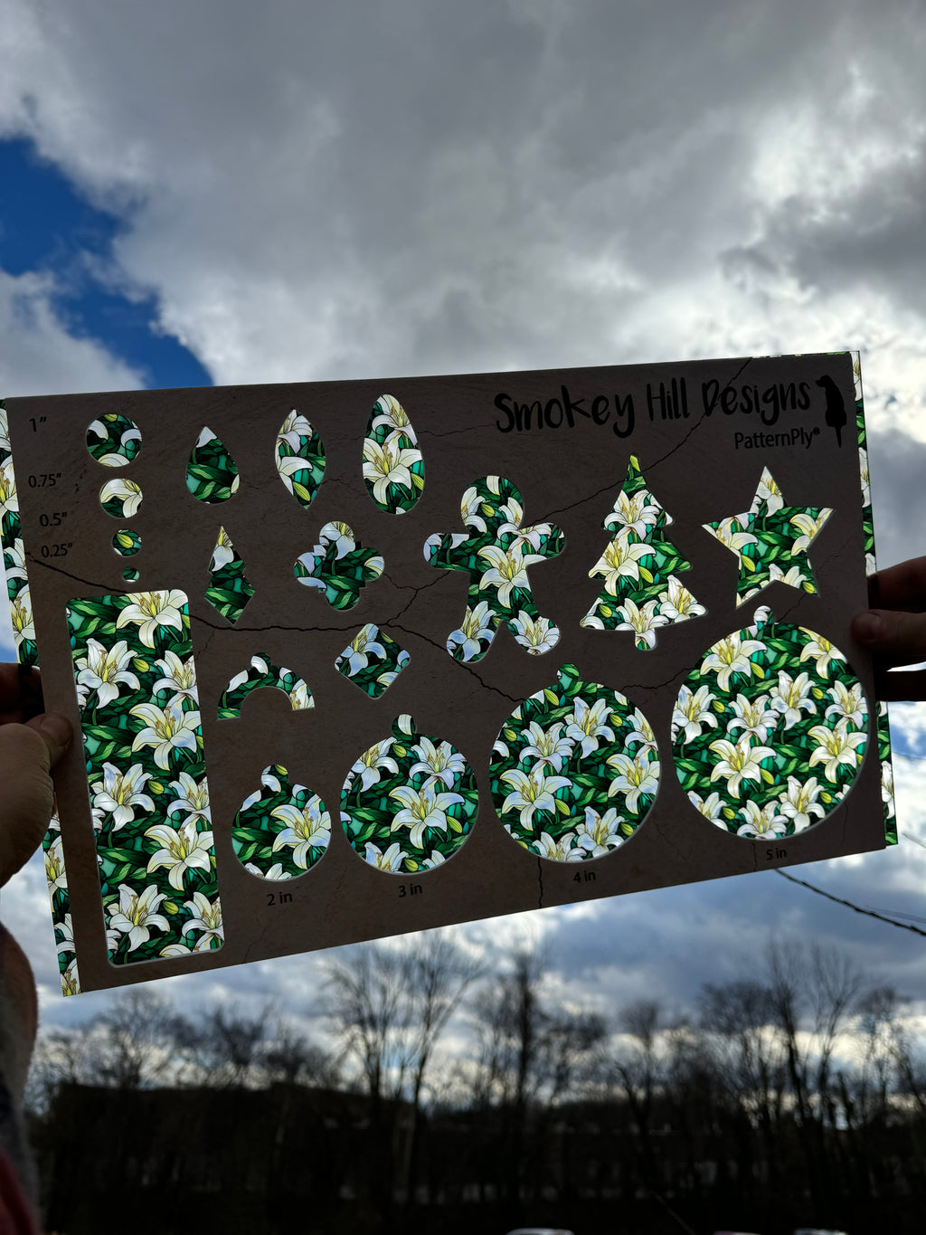 PatternPly® Transparent Easter Lily Stained Glass product photo 2