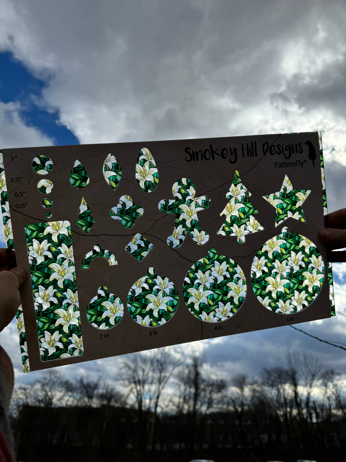 PatternPly® Transparent Easter Lily Stained Glass product photo 2