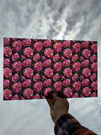 PatternPly® Transparent Stained Glass Carnations sheet showing the pattern