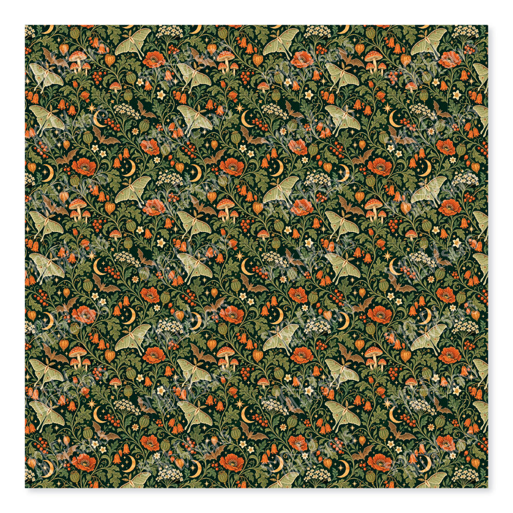 PatternPly® Full Coverage Bats and Moths sheet showing the pattern