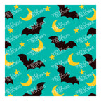 PatternPly® Full Coverage Bats and Moons Cool Tone Trio sheet showing the pattern