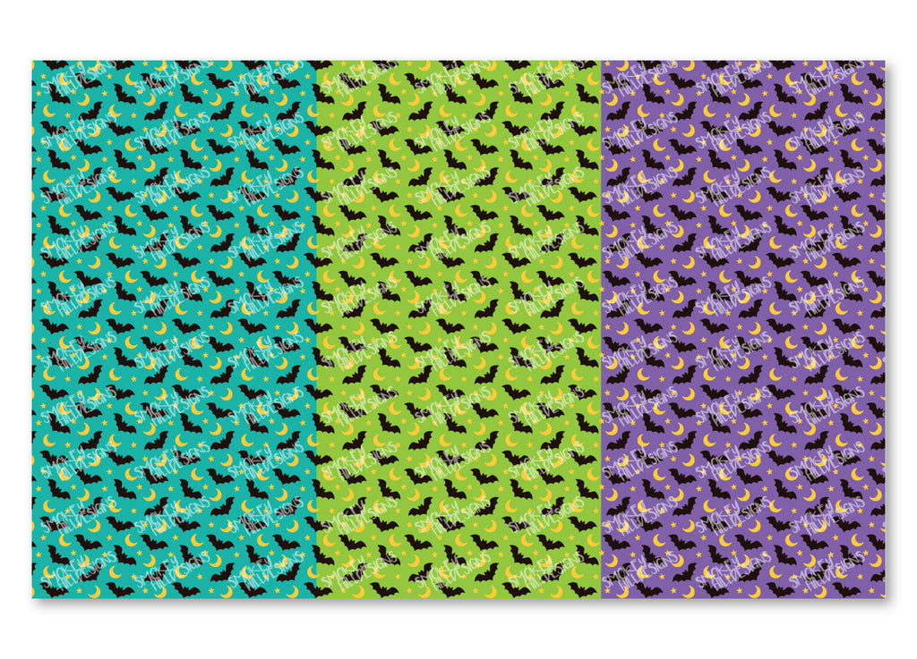 PatternPly® Full Coverage Bats and Moons Cool Tone Trio product photo 4