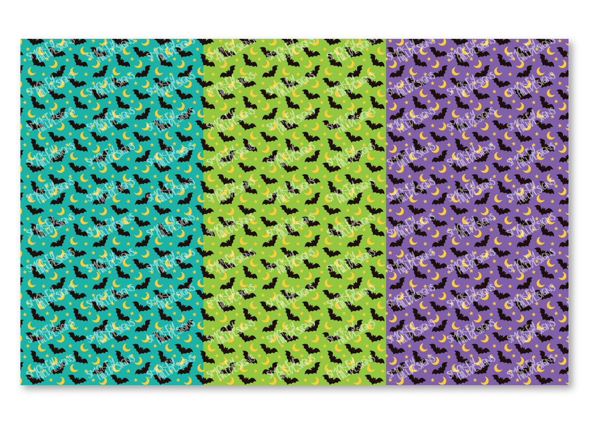 PatternPly® Full Coverage Bats and Moons Cool Tone Trio product photo 4