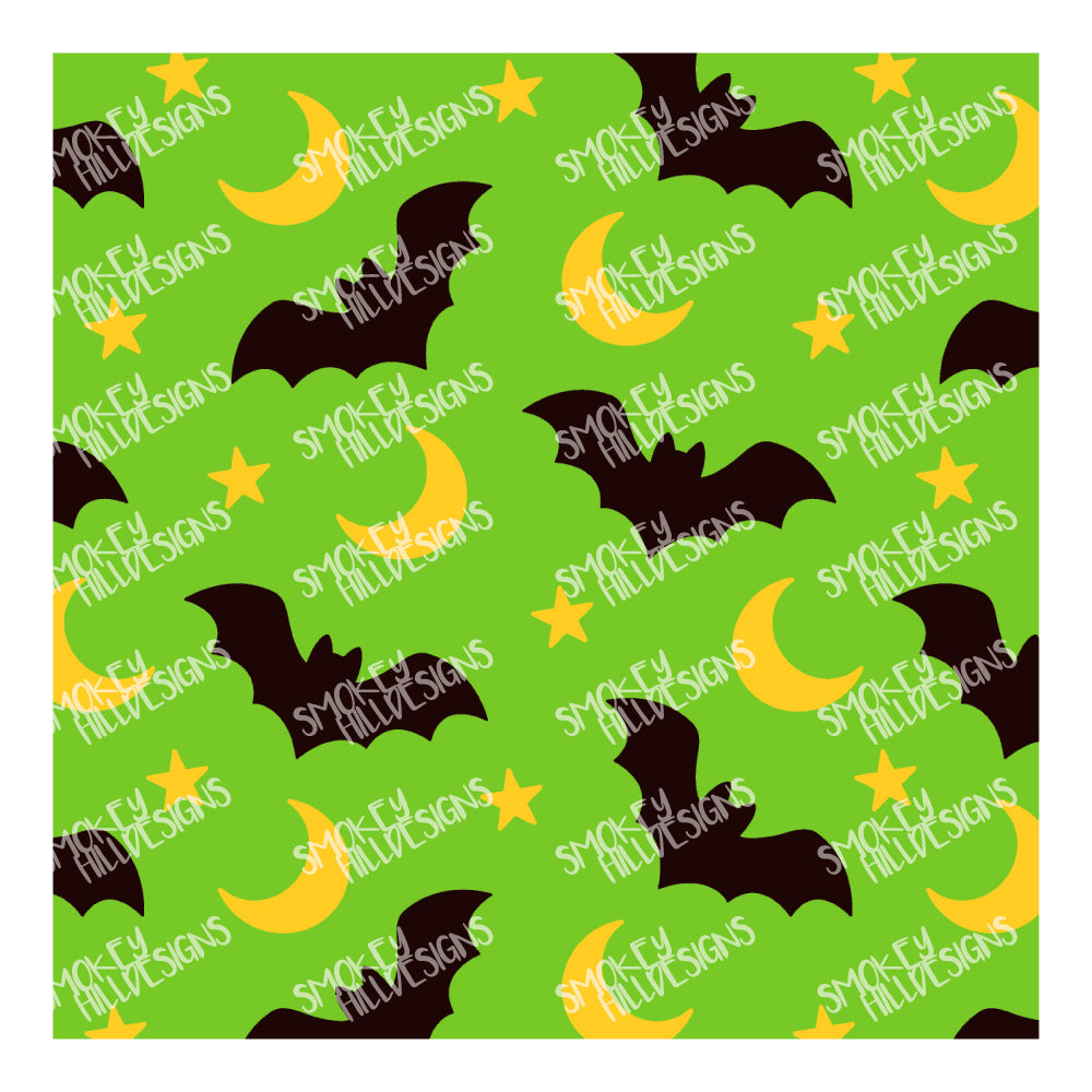 PatternPly® Full Coverage Bats and Moons Cool Tone Trio