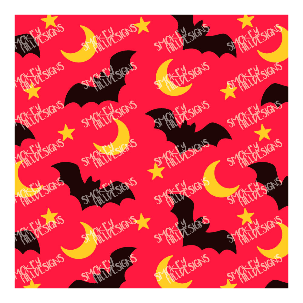 PatternPly® Full Coverage Bats and Moons Warm Tone Trio