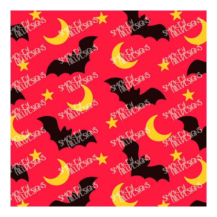 PatternPly® Full Coverage Bats and Moons Warm Tone Trio