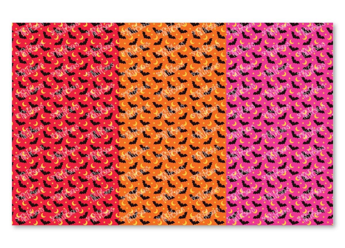 PatternPly® Full Coverage Bats and Moons Warm Tone Trio product photo 4