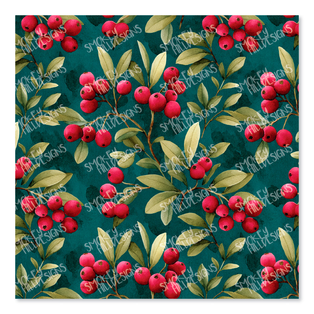 PatternPly® Transparent Berry Christmas