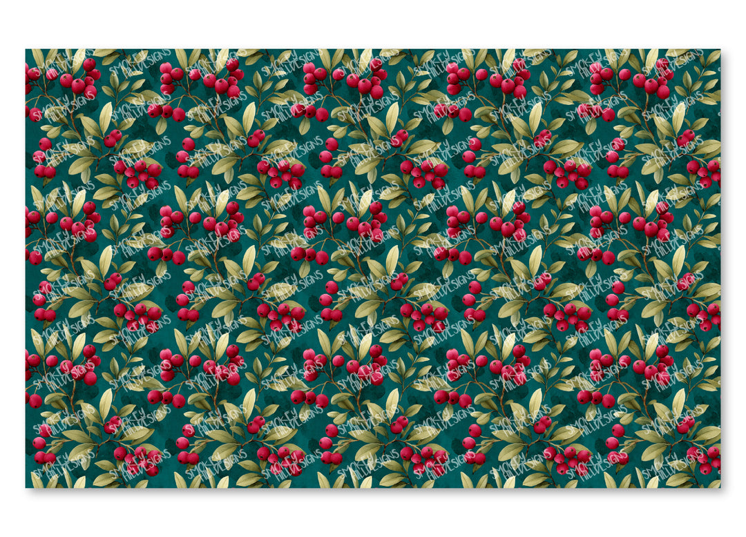 PatternPly® Transparent Berry Christmas
