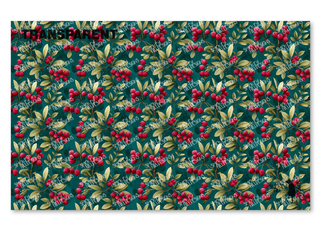PatternPly® Transparent Berry Christmas